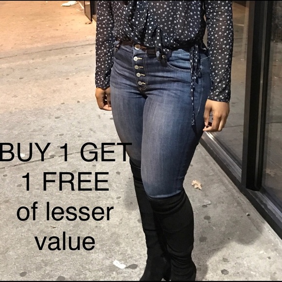 Express Denim - BLACK 🌑FRIDAY ONLY! [Express] High Waisted Button